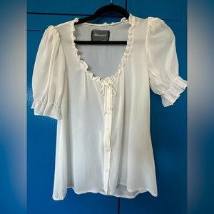 REFORMATION SILK BLOUSE SMALL